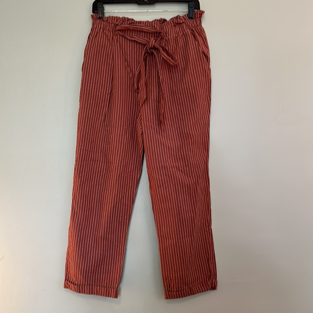 EUC brown & white stripe Sienna Sky pants size large